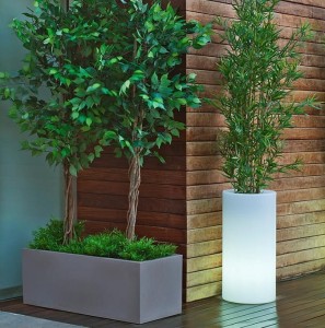 Donica LED 70 -kabel biała