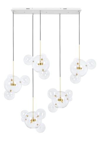 nowoczesna złota lampa sufitowa