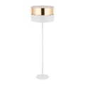lampa podłogowa  biało złota
