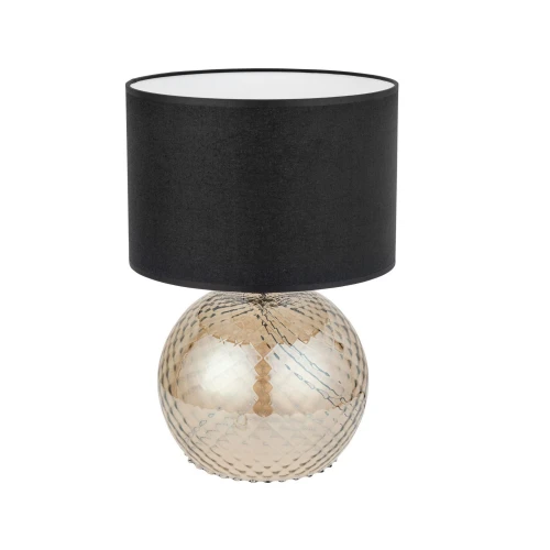 szklana lampa na komodę