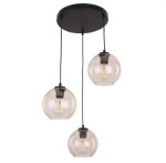 CUBUS BURSZTYN LAMPA WISZĄCA 3 PŁ KOŁO