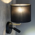kinkiet z abażurem i funkcją czytania