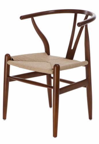 krzesło drewniane w stylu wishbone