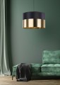 lampa abażur czarno złoty