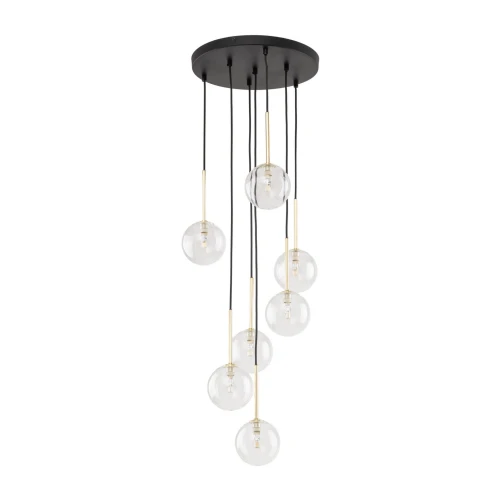 Nowoczesna lampa sufitowa z wiszącymi kloszami