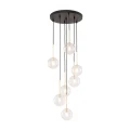 Nowoczesna lampa sufitowa z wiszącymi kloszami