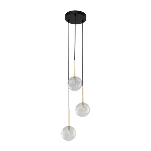 Nowoczesna lampa sufitowa z wiszącymi kloszami
