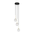Nowoczesna lampa sufitowa z wiszącymi kloszami