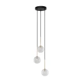 Nowoczesna lampa sufitowa z wiszącymi kloszami
