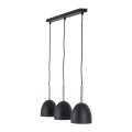 Nowoczesna lampa sufitowa z wiszącymi metalowymi kloszami