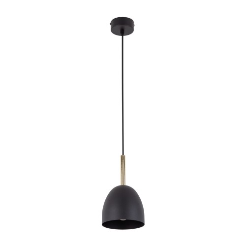 Nowoczesna lampa sufitowa z wiszącymi metalowymi kloszami