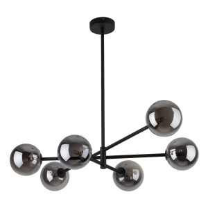 SARIUS BLACK/GRAPHITE LAMPA SUFITOWA 6 PŁ WYSOKA
