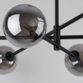 LAMPA SUFITOWA ZE SZKLANYMI GRAFITOWYMI KLOSZAMI