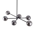 LAMPA SUFITOWA ZE SZKLANYMI GRAFITOWYMI KLOSZAMI