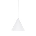 LAMPA WISZĄCA Z BIAŁYM KLOSZEM-STOŻKIEM