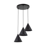 CONO BLACK LAMPA WISZĄCA 3 KOŁO S