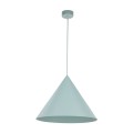 pastelowa lampa z metalowym kloszem