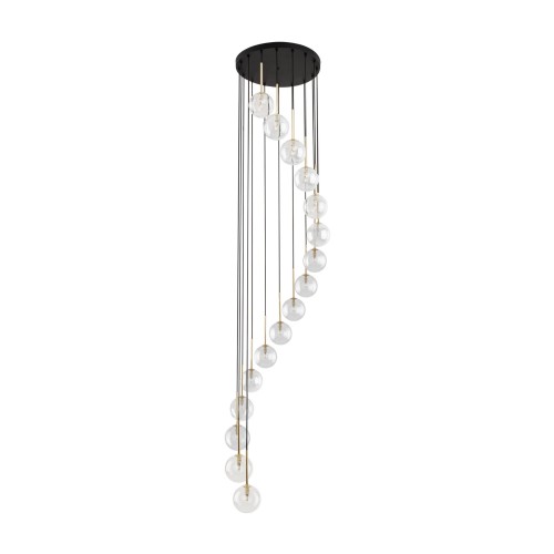 lampa sufitowa z zwisającymi kulami