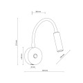 BLACK KINKIET Z ŁADOWARKĄ USB/USB-C