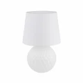 BIAŁA LAMPKA NOCNA Z CERAMICZNĄ PODSTAWĄ