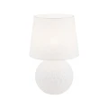 BIAŁA LAMPKA NOCNA Z CERAMICZNĄ PODSTAWĄ