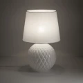 BIAŁA LAMPKA NOCNA Z CERAMICZNĄ PODSTAWĄ