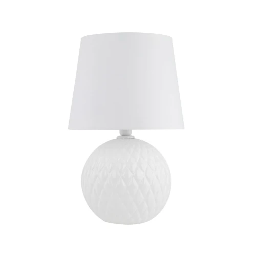 BIAŁA LAMPKA NOCNA Z CERAMICZNĄ PODSTAWĄ