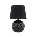 CZARNA LAMPKA NOCNA Z CERAMICZNĄ PODSTAWĄ