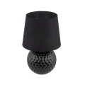 CZARNA LAMPKA NOCNA Z CERAMICZNĄ PODSTAWĄ