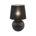 CZARNA LAMPKA NOCNA Z CERAMICZNĄ PODSTAWĄ