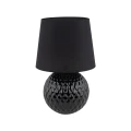 CZARNA LAMPKA NOCNA Z CERAMICZNĄ PODSTAWĄ