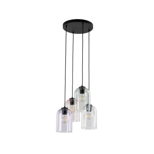 nowoczesna lampa wisząca ze szklanym kloszem