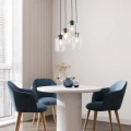 nowoczesna lampa wisząca ze szklanym kloszem