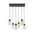 nowoczesna lampa wisząca ze szklanym kloszem