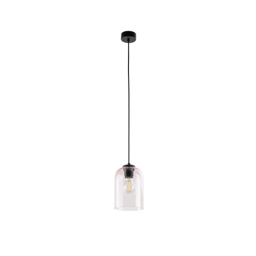 nowoczesna lampa wisząca ze szklanym kloszem