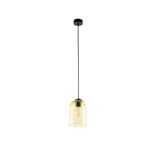 nowoczesna lampa wisząca ze szklanym kloszemv