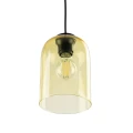 nowoczesna lampa wisząca ze szklanym kloszem