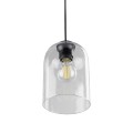 nowoczesna lampa wisząca ze szklanym kloszem