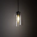 nowoczesna lampa wisząca ze szklanym kloszem