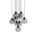 LAMPA SUFITOWA Z WISZĄCYMI SZKLANYMI KULAMI