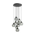 LAMPA SUFITOWA Z WISZĄCYMI SZKLANYMI KULAMI
