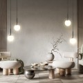 nowoczesna lampa wisząca szklana kula