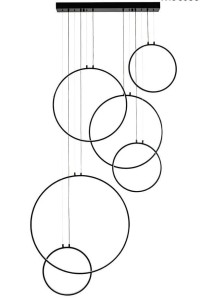 Lampa wisząca CIRCULO SIX czarna