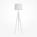 biała lampa stojąca na trzech nogach