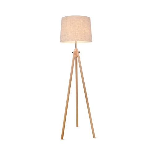 nowoczesna lampa stojąca na trzech nogach