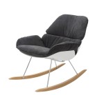 Fotel bujany Nina - Dark Grey