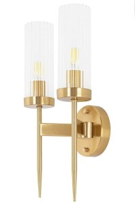 Lampa ścienna TORCH TWIN złota