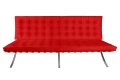 czerwona sofa skórzana