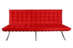 Sofa Barcelona - 2 osobowa, czerwona skóra naturalna