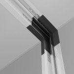 Łącznik w kształcie litery L Exility wpuszczany czarny